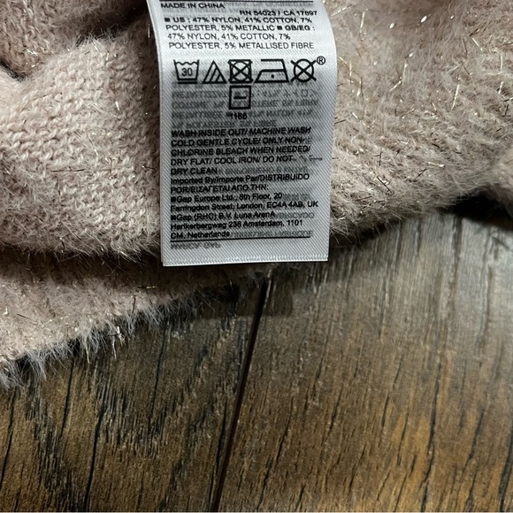 Gap Girls Metallic Shine Pullover Sweater, Pink Rose, Size XS, NEW - Picture 7 of 7